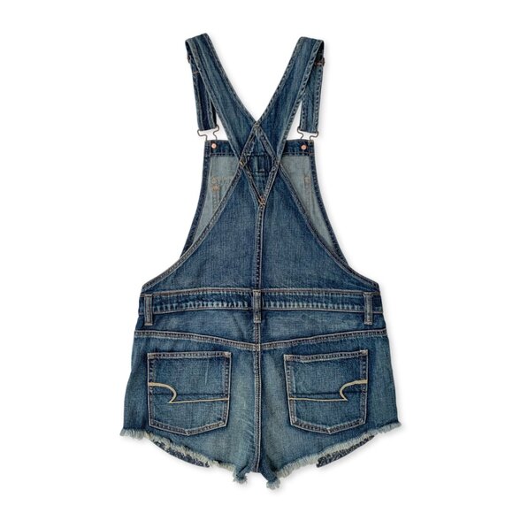 American Eagle Distressed Shorts Shorteralls Overalls Cowgirl Farmer’s Market - Picture 2 of 11